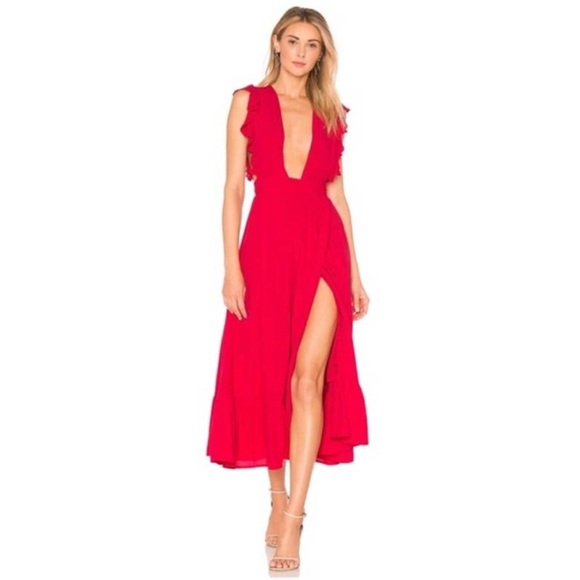 Majorelle Revolve Mistwood Midi Dress in Red - Picture 8 of 12